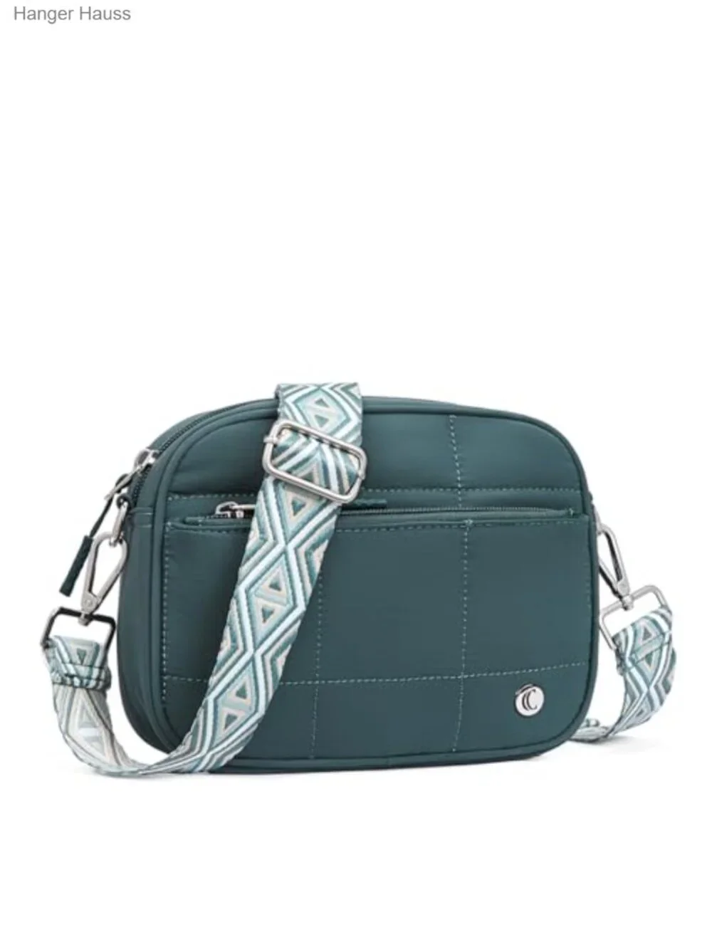 Quilted Nylon Crossbody Bag Lightweight Puffer Shoulder Purse Travel with Wide